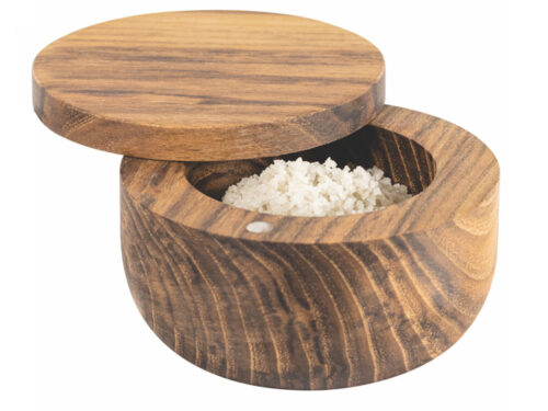 Acacia Wood Salt Box